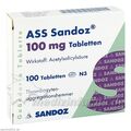 ASS Sandoz 100 mg Tabletten, 100 ST – PZN 778142
