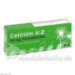 Cetirizin AbZ 10mg Filmtabletten, 20 ST