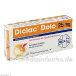 Diclac Dolo 25mg überzogene Tabl., 10 ST