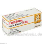 Folsäure-ratiopharm 5mg, 50 ST