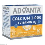 ADVANTA Calcium 1000mg + Vitamin D3 Sachets, 30X6.2 G