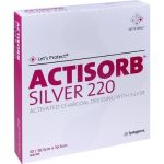 ACTISORB 220 SILVER 10.5x10.5cm steril, 10 ST