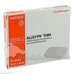 ALLEVYN THIN 5x6cm Wundauflage, 10 ST