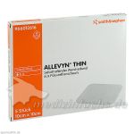 ALLEVYN THIN 10X10cm HYDROSELEKTIVE WUNDAUFLAGE, 5 ST