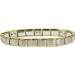 Magnet-Armband Edelstahl weiß/gelb 19cm P2, 1 ST