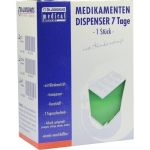 MEDIKAMENTENDISPENSER 7 Tage grün transp m Blinden, 1 ST