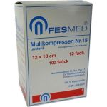 MULLKOMPRESSE GR15 UNSTERIL 10X12CM ES 12F, 100 ST