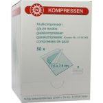 MULLKOMPRESSEN 7.5X7.5CM 8F STERIL, 50X2 ST