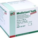 Mollelast haft latexfrei weiß 8cm x 20m gedehnt, 1 ST 