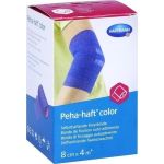 Peha-haft Color Fixierbinde latexfrei 8cmx4m blau, 1 ST