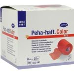 Peha-haft Color Fixierbinde latexfrei 8cmx20m rot, 1 ST