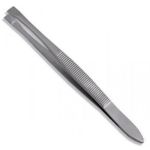 Pinzette gerade breit 4mm Länge 9.5cm, 1 ST