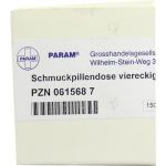 Pillendose Schmuck versilbert viereckig, 1 ST