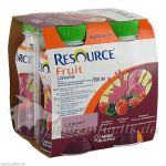 Resource Fruit Himbeere/Schwarze Johannisbeere, 4X200 ML