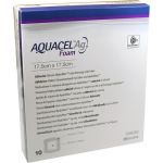 AQUACEL Ag Foam adhäsiv 17.5x17.5cm, 10 ST