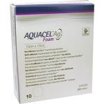 AQUACEL Ag Foam nicht-adhäsiv 10x10cm, 10 ST