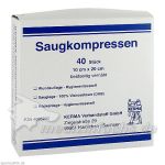 SAUGKOMPRESSEN 10CMX20CM UNSTERIL, 40 ST