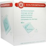 SCHLITZKOMPRESSE AUS MULL 10x10cm 12fach steril, 40X2 ST