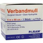 VERBANDMULL 5 m gerollt, 1 P