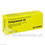 ZINKGLUKONAT 25 Tabletten, 50 ST