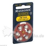 Batterie für Hörgeräte MAXSONIC PR 312, 6 ST