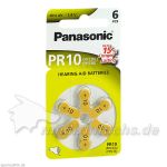 Batterie f. Hörgeräte Panasonic PR 10, 6 ST