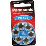 Batterie f. Hörgeräte Panasonic PR 675, 6 ST