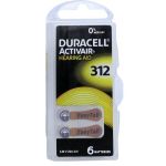 Batterie für Hörgeräte Duracell 312, 6 ST