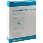 Biatain Alginate Ag Kompressen 5x5cm mit Silber, 10 ST