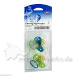 Beruhigungssauger Kirsch Latex 6-18M bicolor-grün, 2 ST