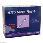 BD Micro Fine+ U100 Ins.Spr.8mm, 100X0.5 ML