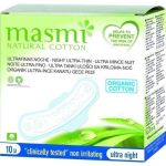 Bio Binden Ultra Nacht 100% Bio Baumwolle MASMI, 10 ST