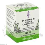 Biochemie 21 Zincum chloratum D12, 80 ST